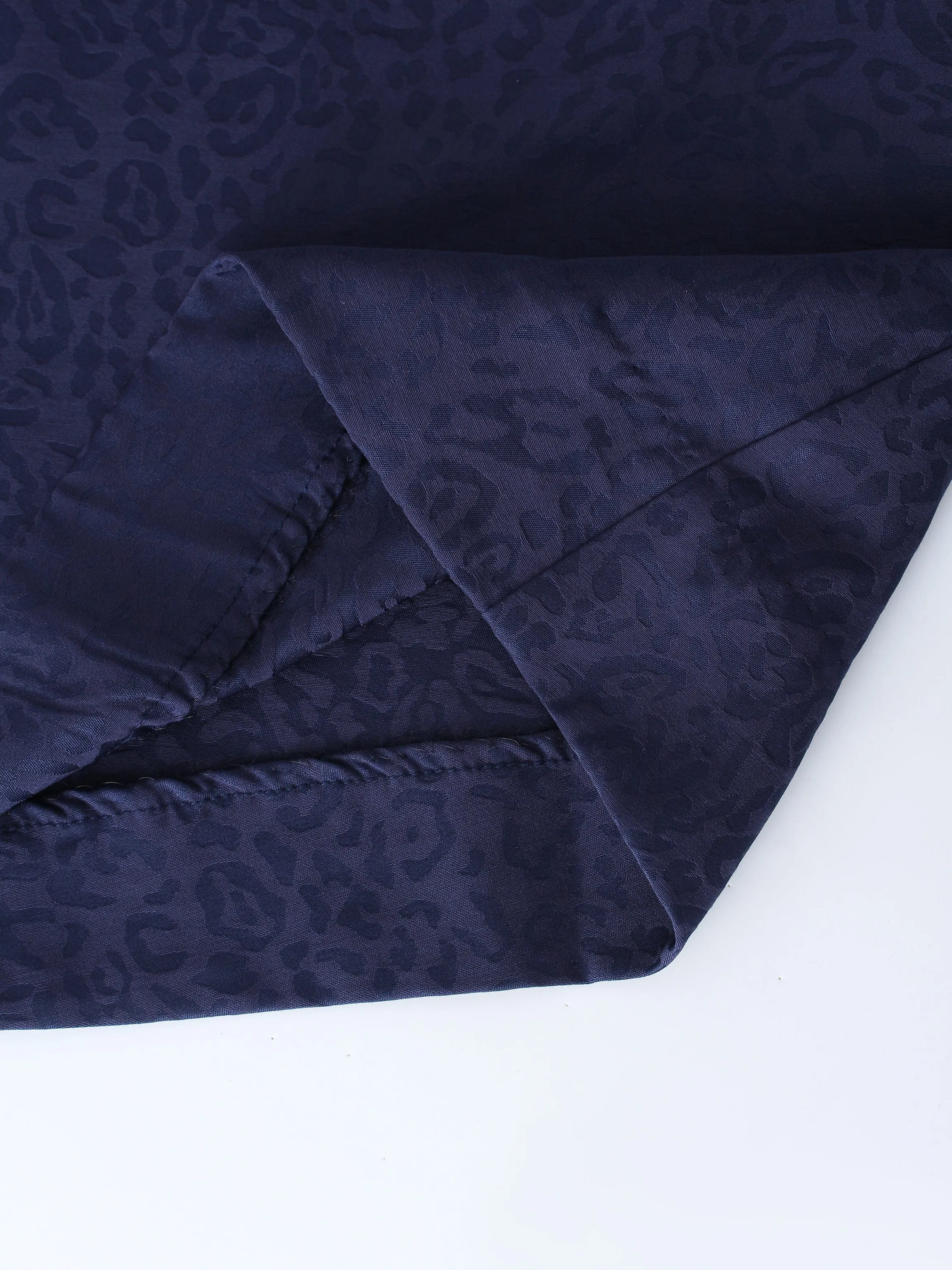 Basic Belted A-Line Dress-Navy