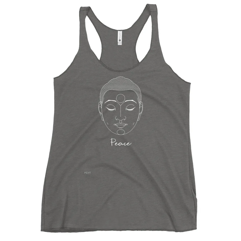 Buddha Face Peace Dark Color Tank Top