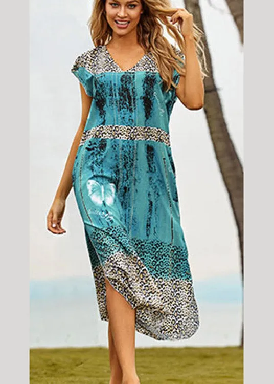 Chic Blue Maxi Beach Dresses