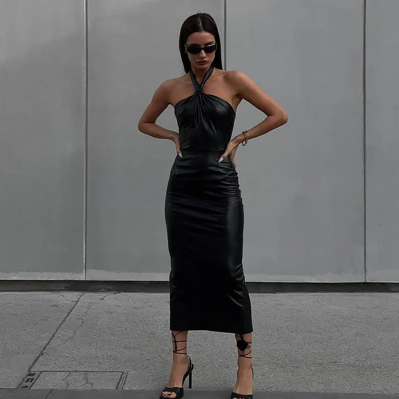 Halter Neck Hip Dress