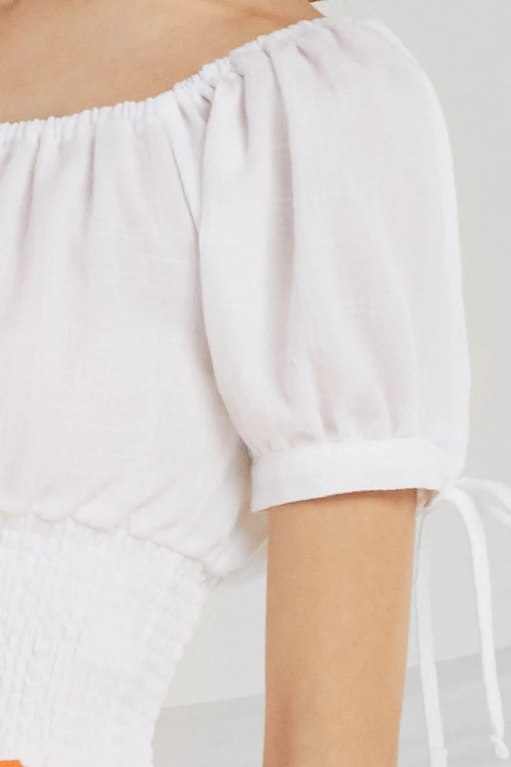 Janelle Off-the-Shoulder Smocked Top