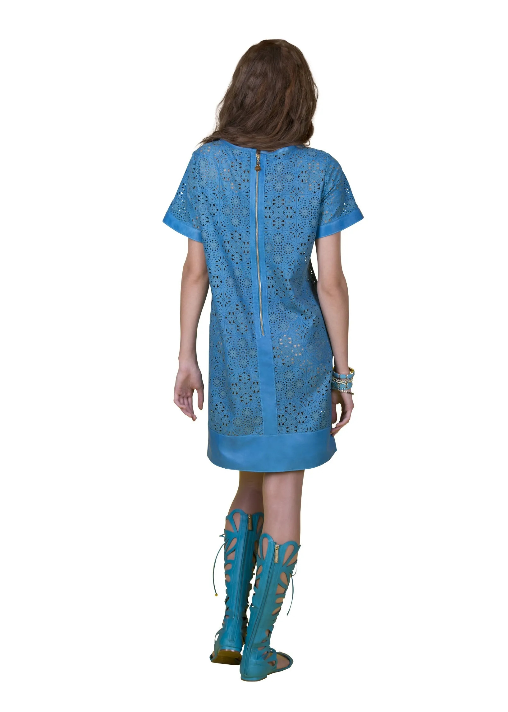 Laser Cut Reindeer Leather Dress -  Limited Edition