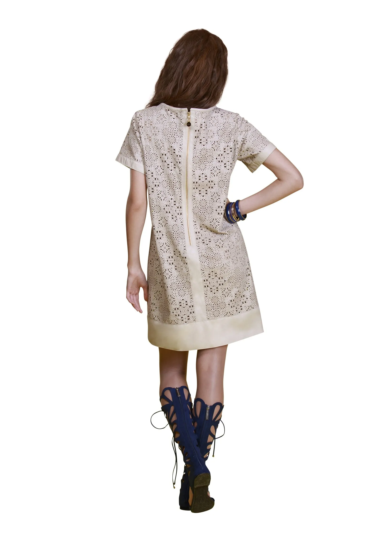 Laser Cut Reindeer Leather Dress -  Limited Edition