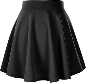 Mini Skirt for Women High Waisted Tennis Skirt Stretchy Flared Casual Skater Skirt School Teen Girls Pleated Skirts
