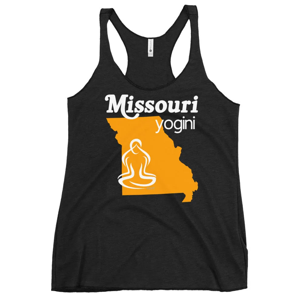 Missouri Map Yogini Dark Color Tank Top