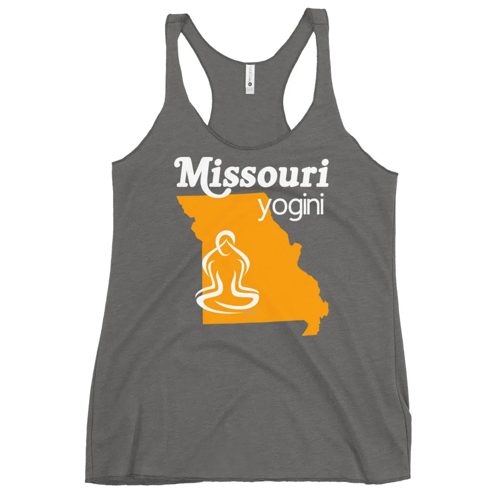 Missouri Map Yogini Dark Color Tank Top