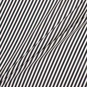 Monochrome Candy Striped Reversed Silk Satin