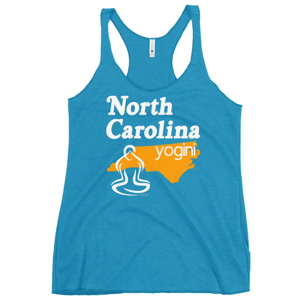 North Carolina Map Yogini Dark Color Tank Top