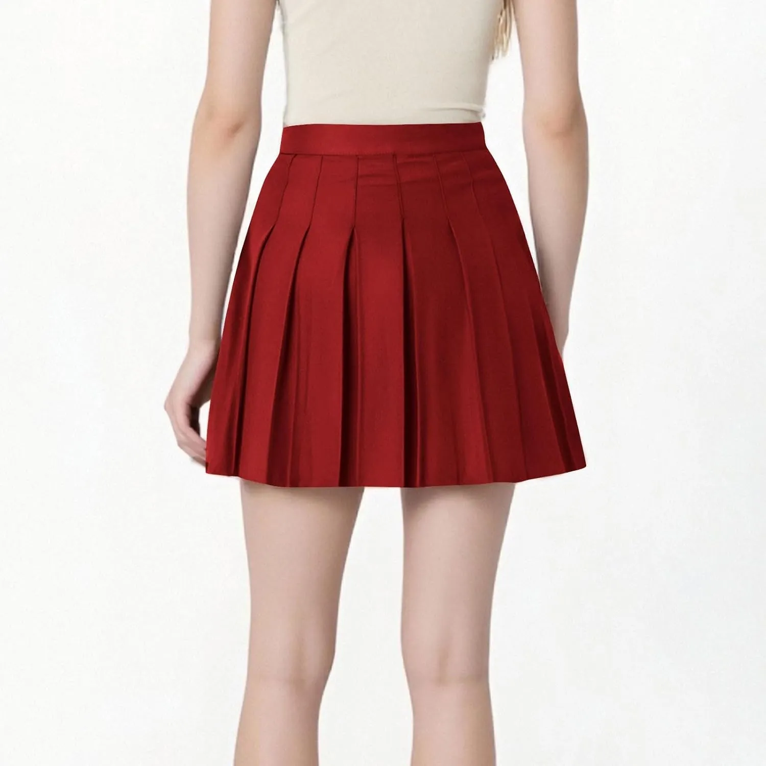 Oplxuo Pleated Skirts for Women Y2k Mini Skirt High Waist Casual Short Skirts Uniform Micro Skirt