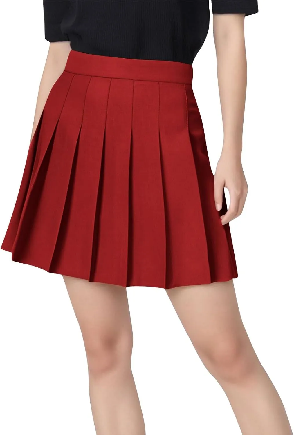 Oplxuo Pleated Skirts for Women Y2k Mini Skirt High Waist Casual Short Skirts Uniform Micro Skirt