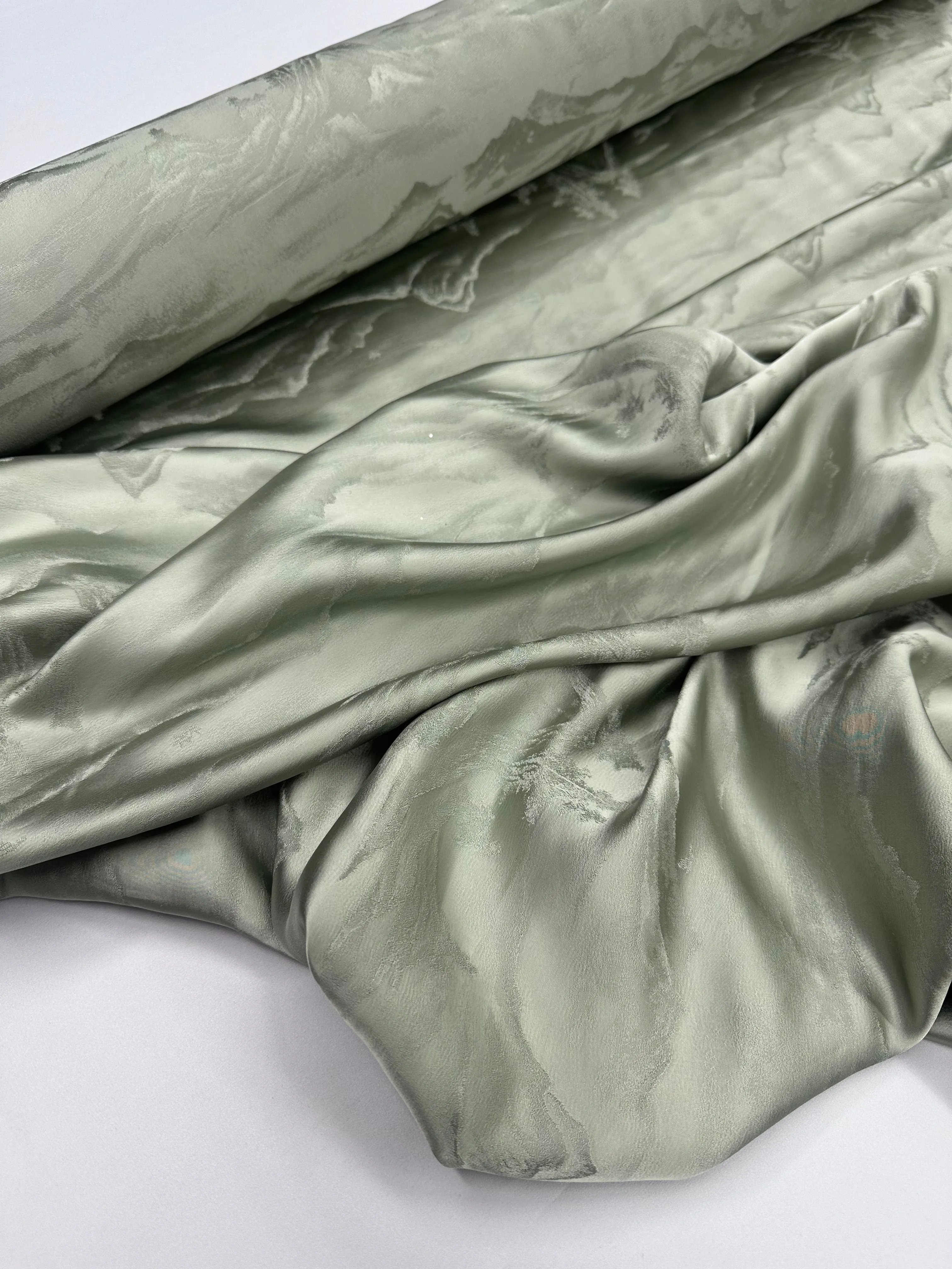 Reversible Shadow Brocade - Mint Sage