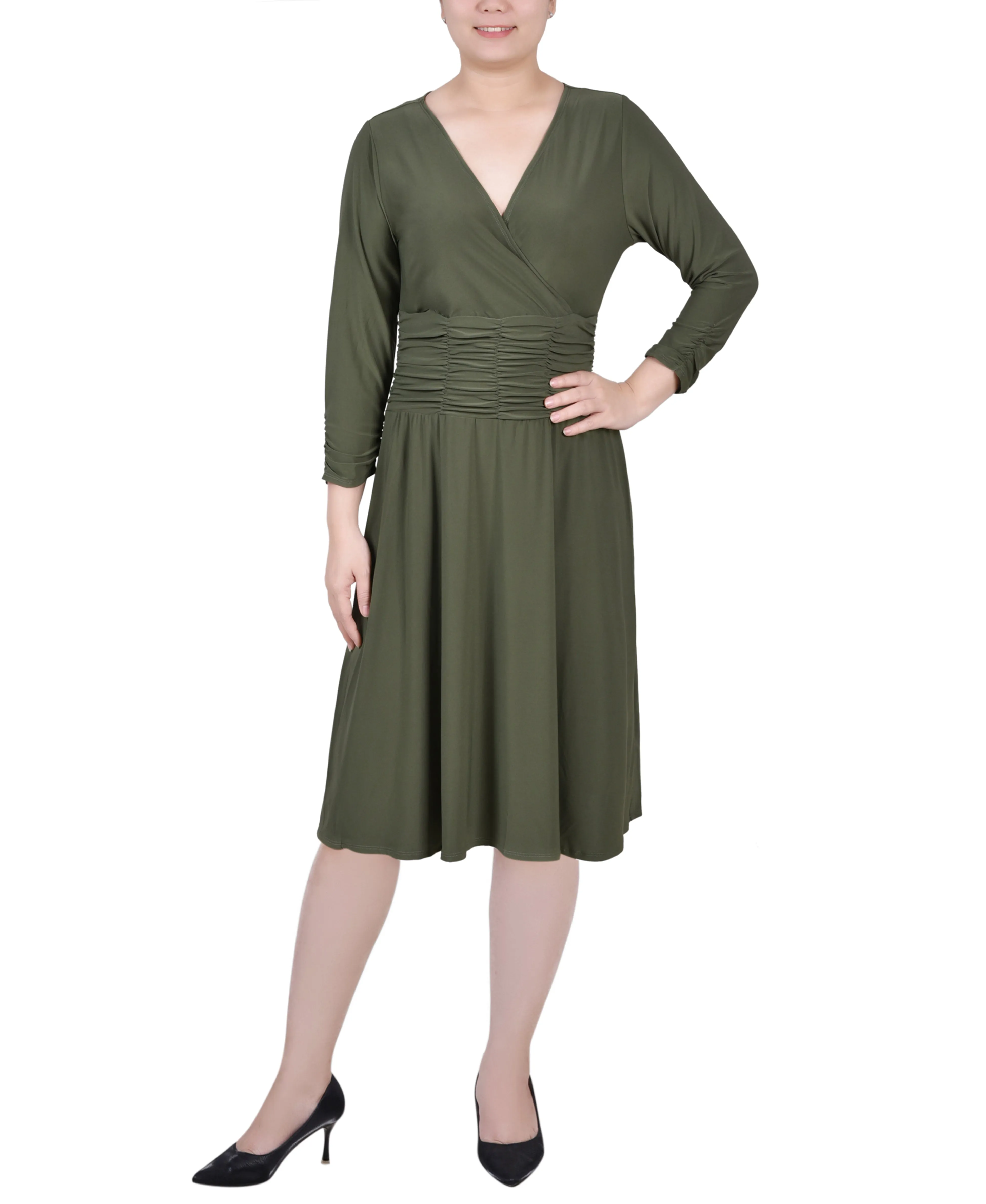 Ruched A-Line Dress