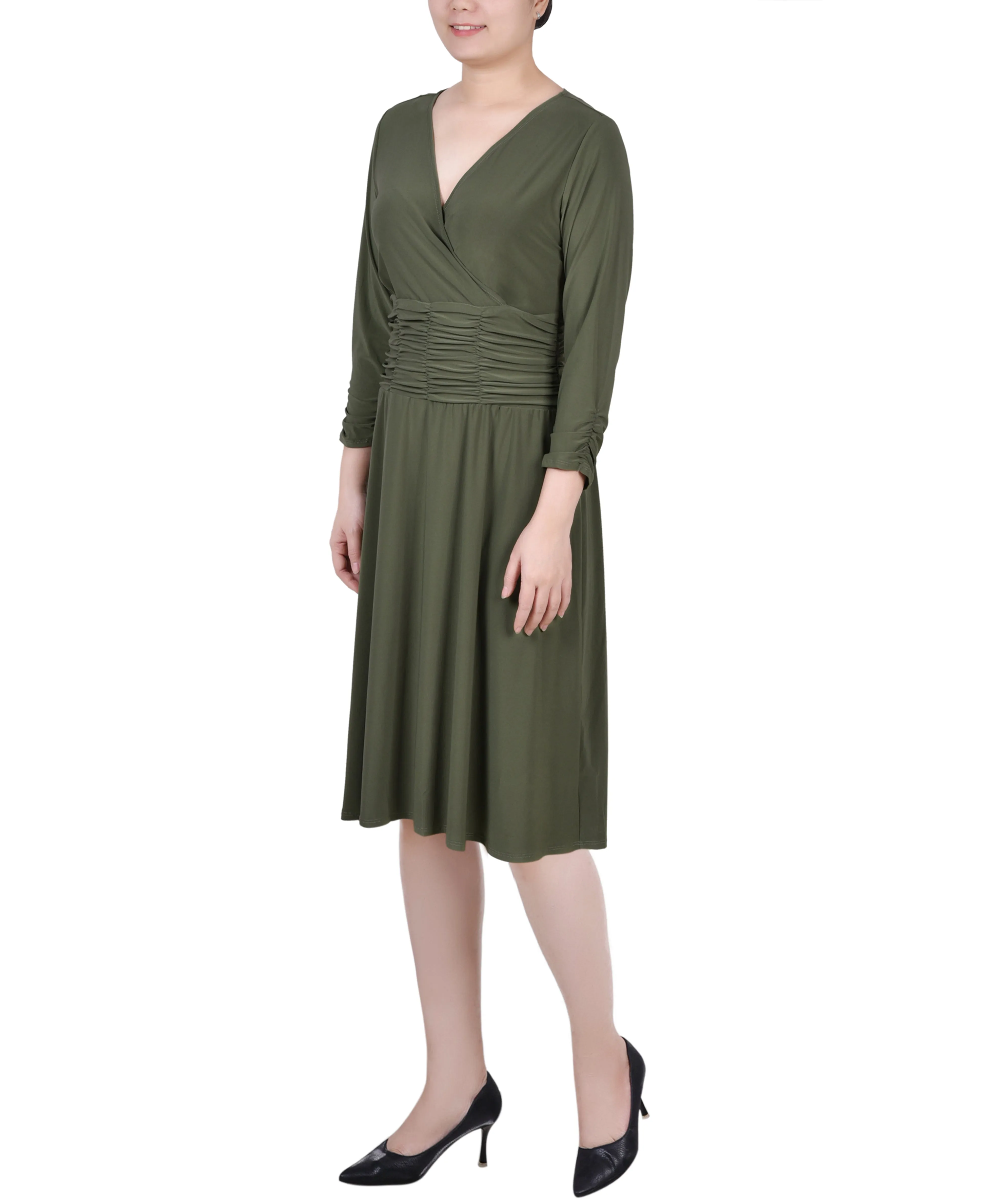 Ruched A-Line Dress
