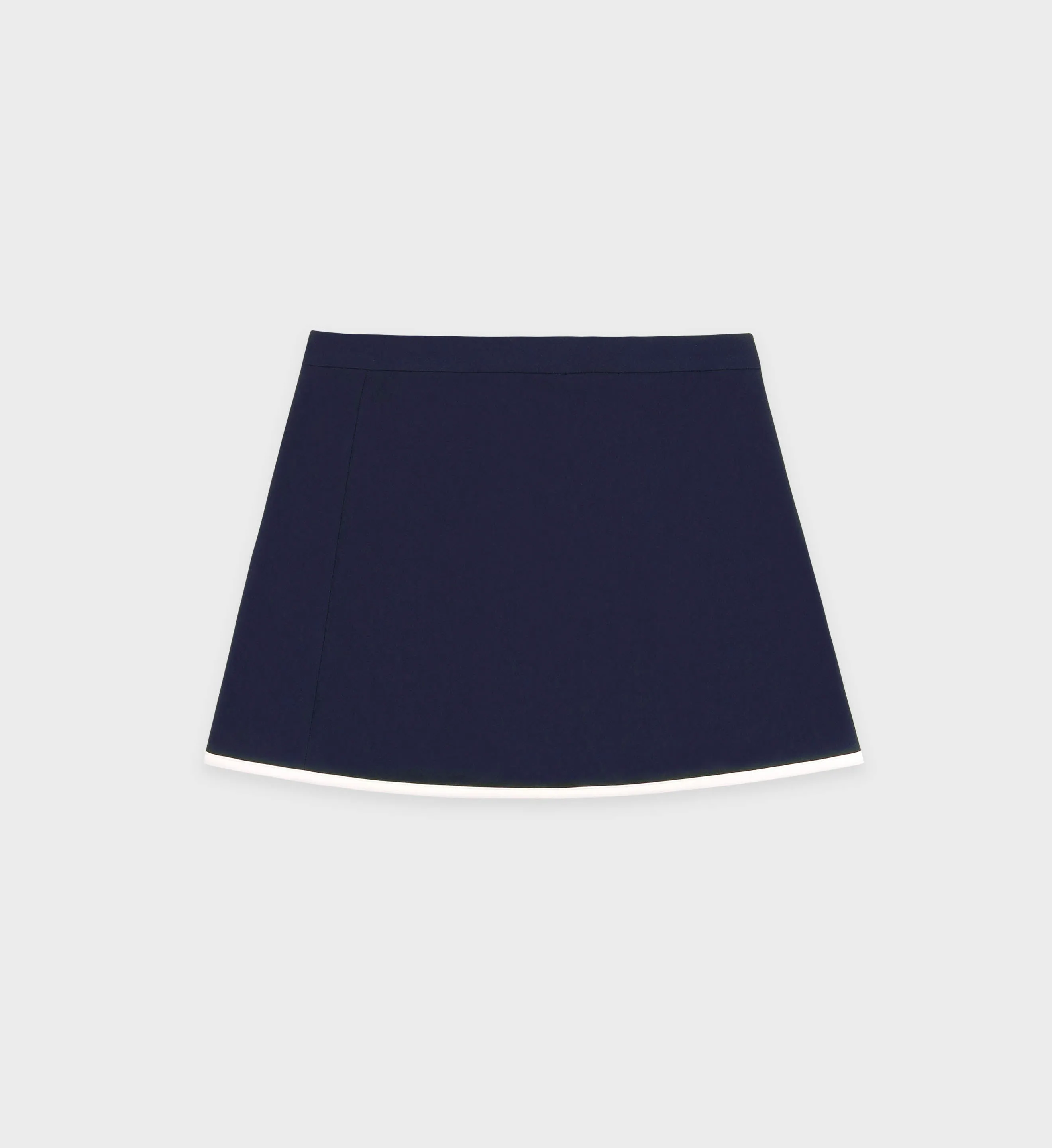 Serif Logo Wrap Skirt - Navy/White
