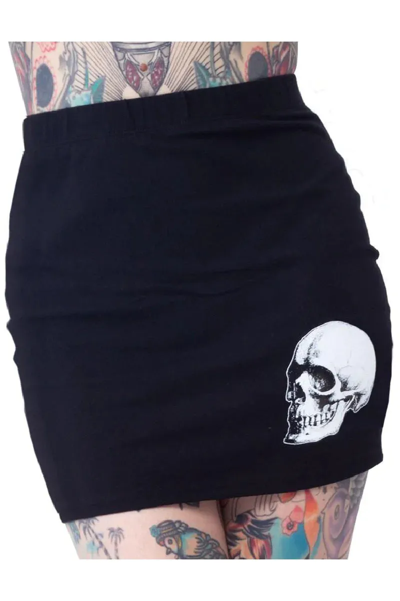 Skeleton Glow Hands Mini Skirt
