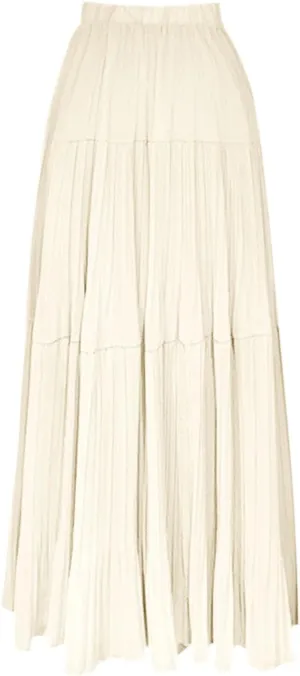 Women Spring-Summer Mesh Chiffon Skirt Elastic High Waist Ankle-Length Skirts Long Mermaid Skirts for Party Prom