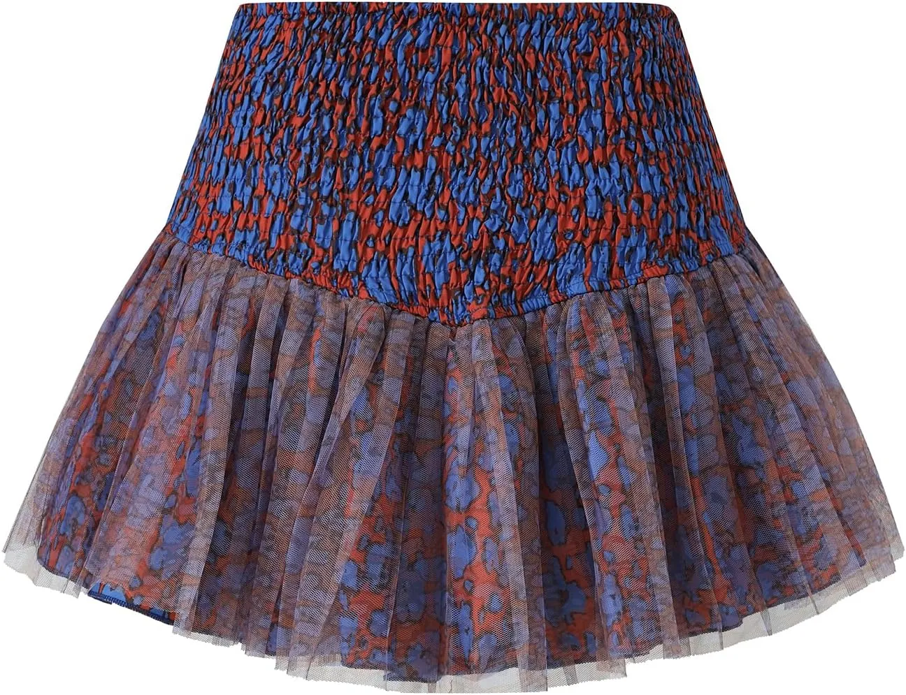Women's Fashion Pleated Mini Skirts Y2k Floral Print Cross Tie-Up High Waist Short Skirts Summer Casual Skirts