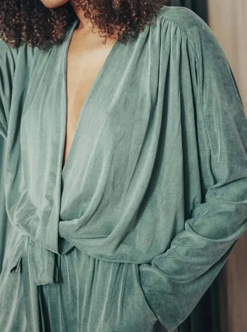 WRAP JUMPSUIT | SAGE GREEN