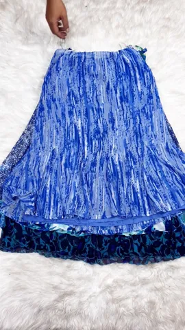 Y2K 90s Lagoon Formal Colors Poly Skirts - 10 Pieces ( BC-10-24 )